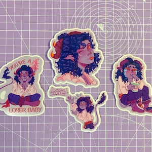 Pacchetto adesivi Silly Tiefling // Cancelleria ispirata a DnD