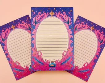 Wild Magic Fantasy Notepad A6 || DnD Letter Writing Paper
