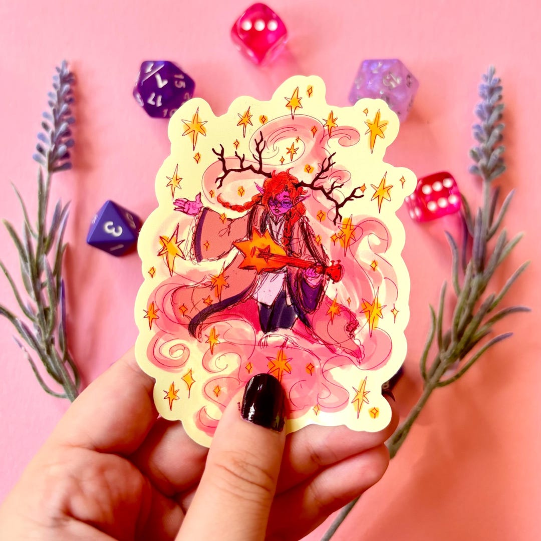 Bard's Lament || Molly Jumbo Sticker || Dnd Fantasy Inspired Stationery ...