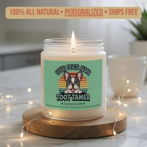 Personalized French Bulldog Soy Candle: Funny Scented Gift for Dog Lovers, Pet Owners & Frenchie Fans