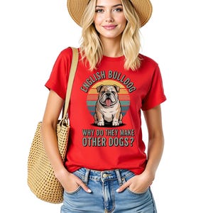 English Bulldog T-Shirt, Funny Dog Shirt, Retro Bulldog Design, Dog Lover Gift, Cute Bulldog Tee, Unique Graphic Tee