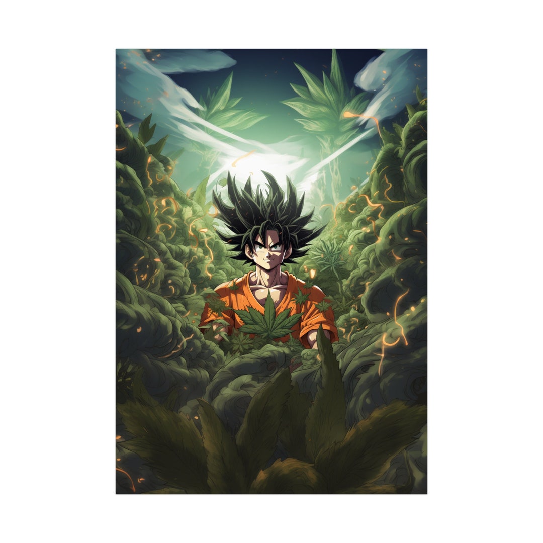 Dragon Ball Z Weed Poster Dragon Ball Z Dragon Ball Poster Art Etsy