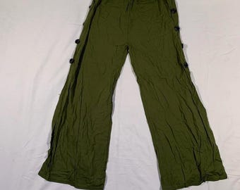 Pantalones holgados verdes talla grande