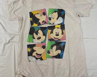 vintage 90s mickey mouse oversized shirt size xl