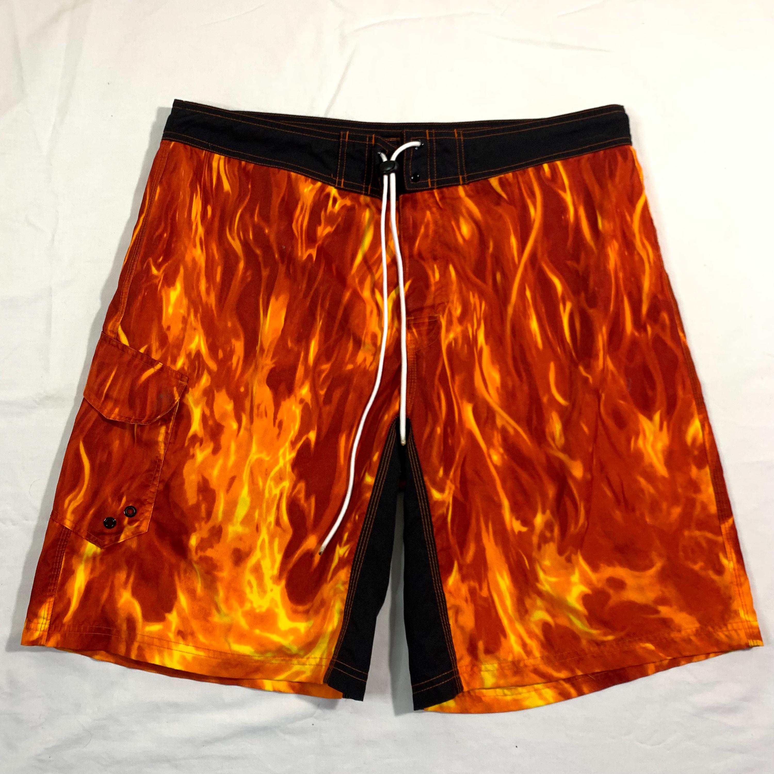 90s Flame Shorts - Etsy UK