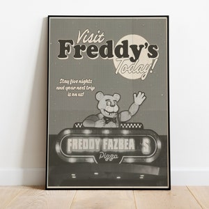 Five Nights At Freddy's (2023) Movie Poster Digital Download Horror Prints Art Home Frame Decoration Wall Art Freddy Fazbear's Pizza