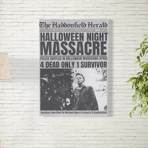 1978 Halloween Haddonfield Herald Halloween Night Massacre Michael - Foto 2