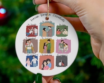 Kdrama Essentials Weihnachtsverzierung, koreanisches Drama Keramik Weihnachtsverzierung, Kdrama Geschenke, koreanischer Drama-Fan, Kdrama Addict Geschenke