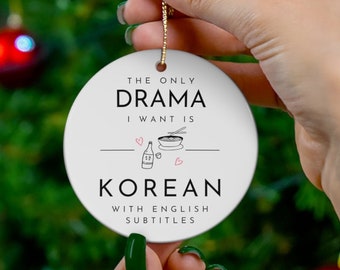 Kdrama Keramik Weihnachtsverzierung, koreanisches Drama-Merchandise, koreanische Geschenke, KPop-Liebhaber-merch, Kdrama-Addict-Geschenk, K-Drama-Geschenk, koreanisches Geschenk