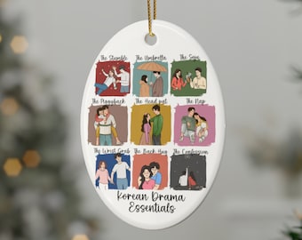 Kdrama Essentials Weihnachtsverzierung, koreanisches Drama Keramik Weihnachtsverzierung, Kdrama Geschenke, koreanischer Drama-Fan, Kdrama Addict Geschenke