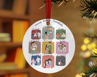 Kdrama Essentials Weihnachtsverzierung, koreanisches Drama-Metall-Weihnachtsverzierung, Kdrama-Geschenke, koreanischer Drama-Fan, Kdrama-Addict-Geschenke