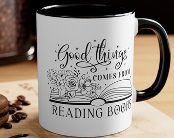 Whimsical Booktrovert Coffee Mug, Flower Book Mug, Book Lover Mug, Book Nerd Mug, Bookworm Gift, Librarian Mug, Reading Mug, Floral Book Mug