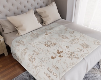 Coperta di peluche con motivo K-drama, coperta per guardare K-drama, regalo per fan di K-drama, stile coreano, estetica coreana, regalo per K-drama, gadget K-drama