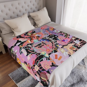 K-Drama ästhetik Plüschdecke, weiche, kuschelige Decke, Geschenk für koreanisches Drama Fan, K-Pop Wohnkultur, K-Drama Decke