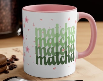 Truskawkowy kubek Matcha, Miłośnik Matcha, Matcha Latte, Kubek Zielonej Herbaty, Prezent Matcha, Obsesja Matcha