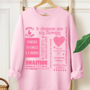 Kdrama Ästhetik Sweatshirt, koreanisches Drama Shirt, Kdrama Pullover, Kpop Geschenke, koreanischer Stil, koreanische Ästhetik, Kdrama Fan Zitate Shirt Geschenk