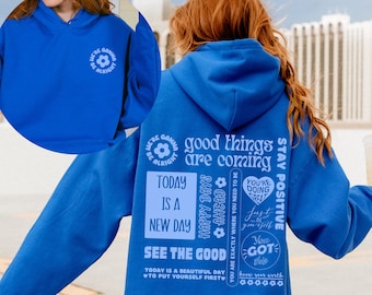 Positive Mindset Aesthetic Hoodie, Quotes Shirt, Trendy Sweatshirt, Positive Hoodie, Aesthetic Sweatshirt, Mental Health Shirt, Affirmations