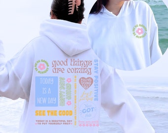 Positive Mindset Aesthetic Hoodie, Quotes Shirt, Trendy Sweatshirt, Positive Hoodie, Aesthetic Sweatshirt, Mental Health Shirt, Affirmations