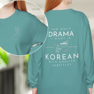 KDrama Long Sleeve Crewneck Shirt, Korean Drama Shirt, KDrama Lover Tee, Korean Lover Shirt, Kpop Shirt, Kdrama Merch, K-dramas Gifts