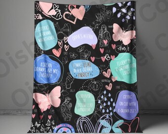 Korean Drama Plush Blanket, K-drama Watching Blanket, K-drama Fan Gift