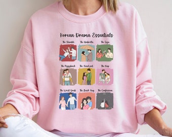 Korean Drama Essentials Sweatshirt, K-Drama Sweatshirt, Kdrama Fan Gift, Korean Style, Korean Aesthetic Clothing, Korean Drama Gift