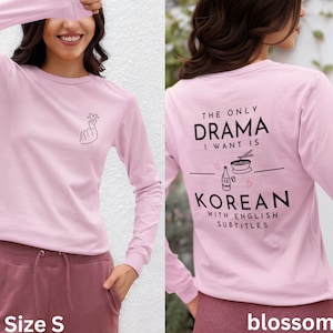 KDrama Langarm Rundhals-Shirt, koreanisches Drama-Shirt, KDrama-Liebhaber-T-Stück, koreanisches Liebhaber-Shirt, Kpop-Shirt, Kdrama Merch, K-Dramen Geschenke