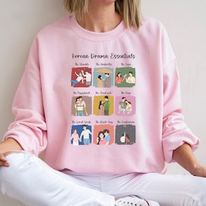 koreanisches Drama Essentials Sweatshirt, K-Drama Sweatshirt, Kdrama Fan Geschenk, koreanischen ästhetischen Kleidung, koreanisches Drama Geschenk