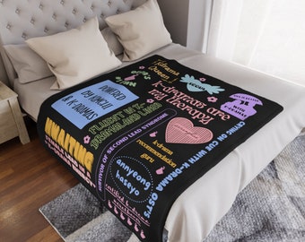 Korean Drama Aesthetic Blanket, Korean Blanket, KPop Lover Plush Blanket, KDrama Addict Gift, KDrama Cute Blanket, Kdrama Watching Blanket