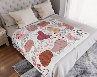 K-Drama Aesthetic Plush Blanket, Soft Cozy Blanket, Gift for Korean Drama Fan, K-Pop Home Decor, K-drama Blanket