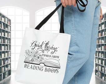 Produktbild von Qiqilyly Süße Leinen-Tragetasche, Blumenmuster, Für Buchliebhaber