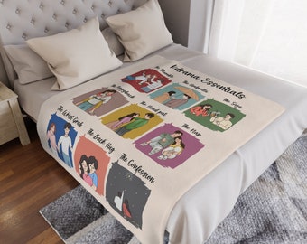 Korean Drama Essentials Blanket, K-Drama Plush Blanket, Kdrama Fan Gift, Korean Style, Korean Aesthetic, Korean Drama Gift, Kdrama Merch