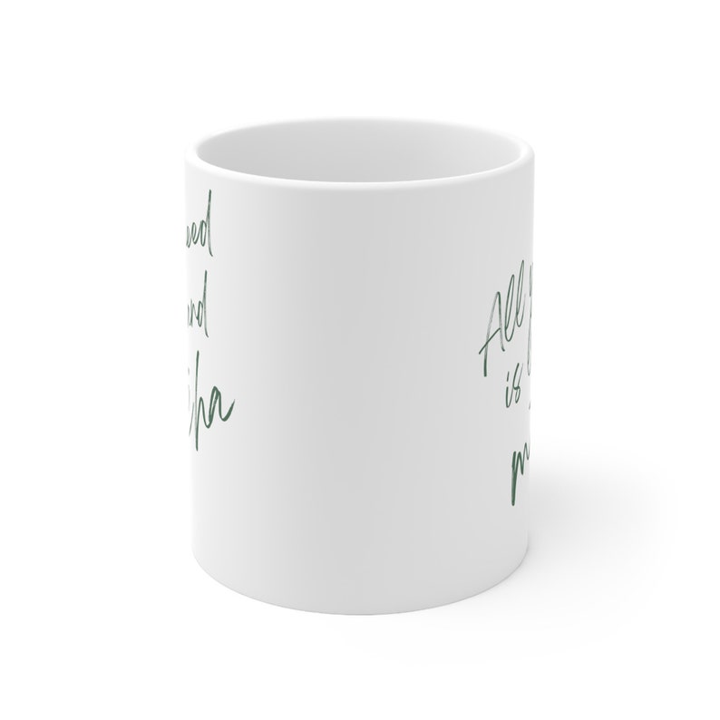 Tudo o que você precisa é de amor e caneca de Matcha, amante de Matcha, Matcha Latte, caneca de chá verde, presente de Matcha imagem 6