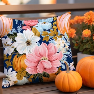 Fall Pumpkin Pillow Cover, Watercolor Pumpkin Pillow, Farmhouse Pillow, Fall Decor,  Autumn Decor, Farmhouse Decor, Farmhouse Pillow