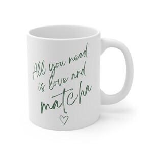 Tudo o que você precisa é de amor e caneca de Matcha, amante de Matcha, Matcha Latte, caneca de chá verde, presente de Matcha imagem 8