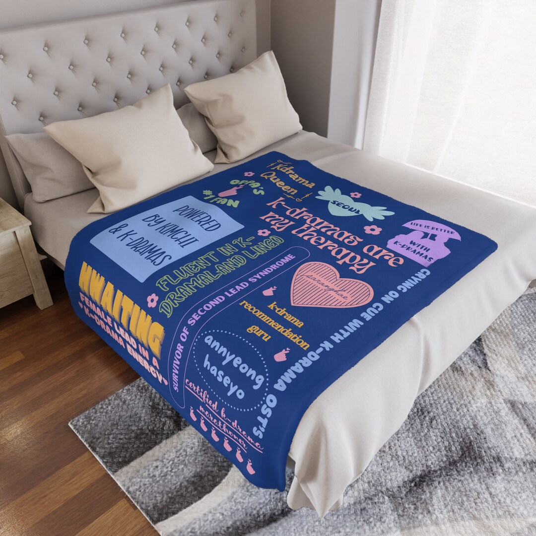 Korean Drama Aesthetic Blanket, Korean Blanket, Kpop Lover Plush