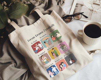 Korean Drama Essentials Tote Bag, K-Drama Tote Bag, Kdrama Fan Gift, Korean Style, Korean Aesthetic Tote Bag, Korean Drama Gift