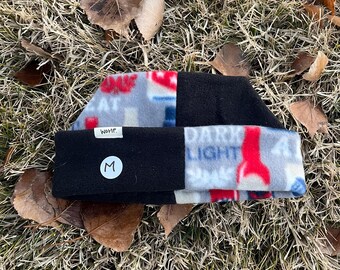 L - Black and Craft Beer Print Beanie