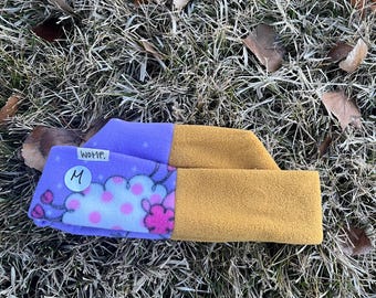 M - Orange and Purple Print Beanie