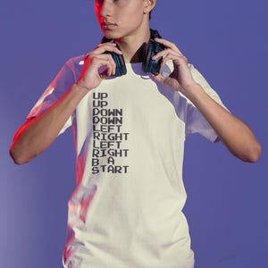 Konami Code T-Shirt: Contra Cheat Code, 30 Lives