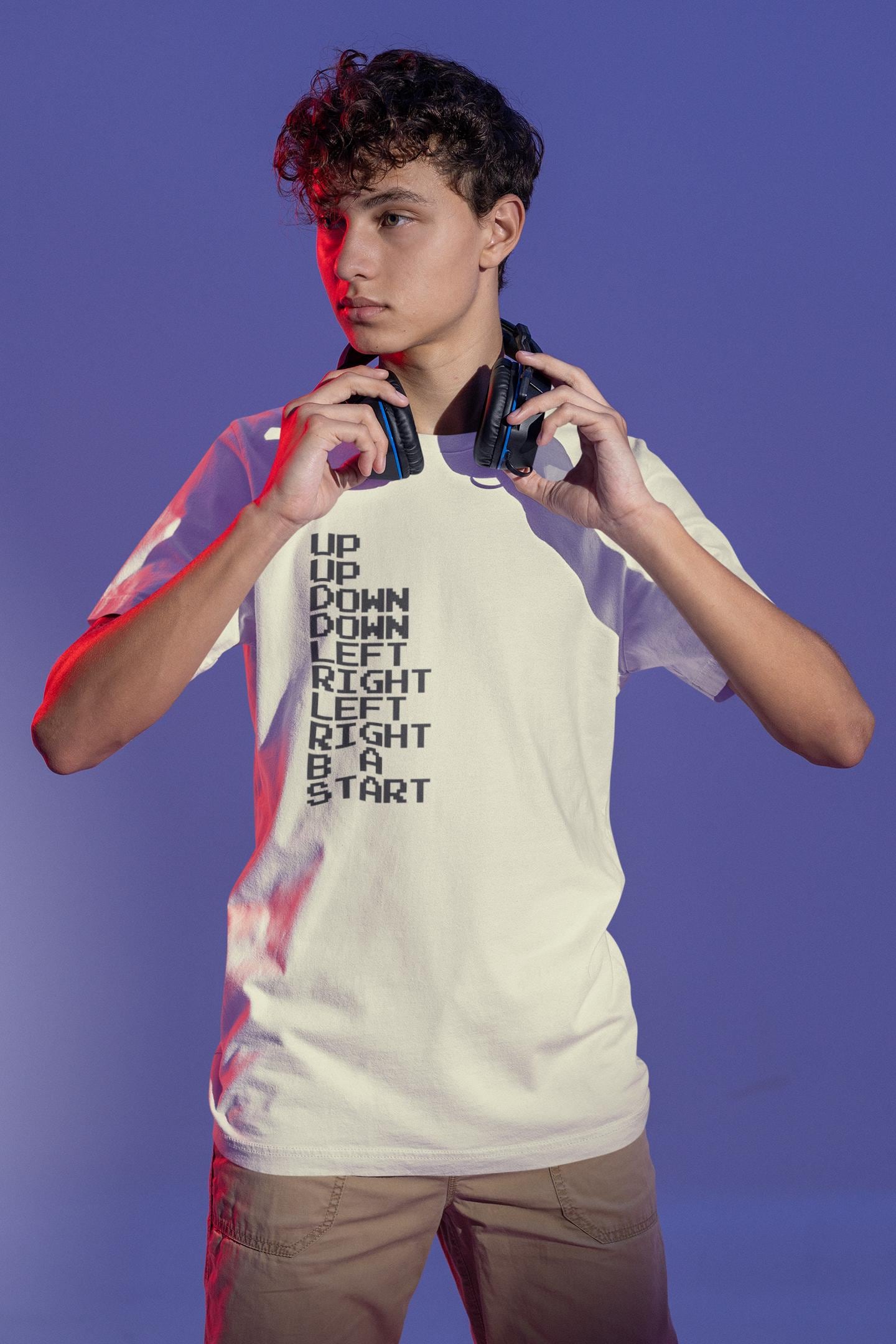 Tシャツ・カットソー VACANT Archive : 25SS / DION CUT-OUT BOX T-SHIRTS (2COLORS) Konami Code T-shirt, up up Down Down Left Right Left Right