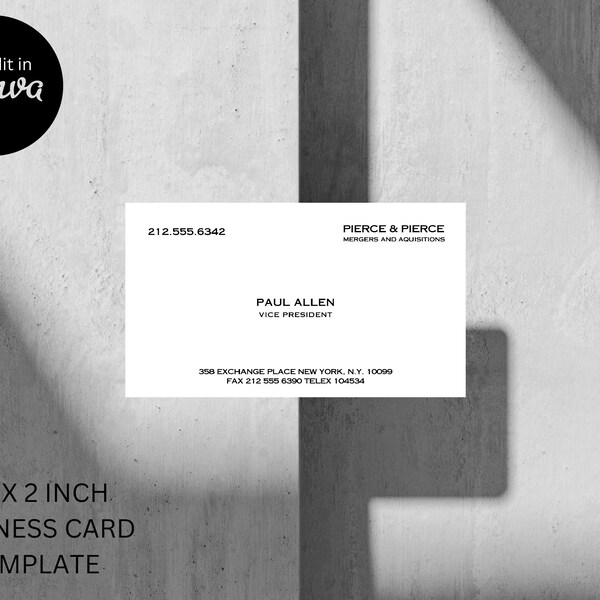 American Psycho Business Card Etsy