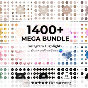 Massive Bundle of 1400 Instagram Highlights – Vibrant & Minimalist Story Icons for Any Aesthetic