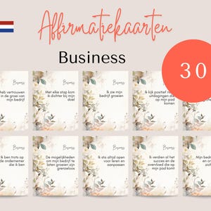 30 affirmations pour les entreprises | Imprimables | version néerlandaise