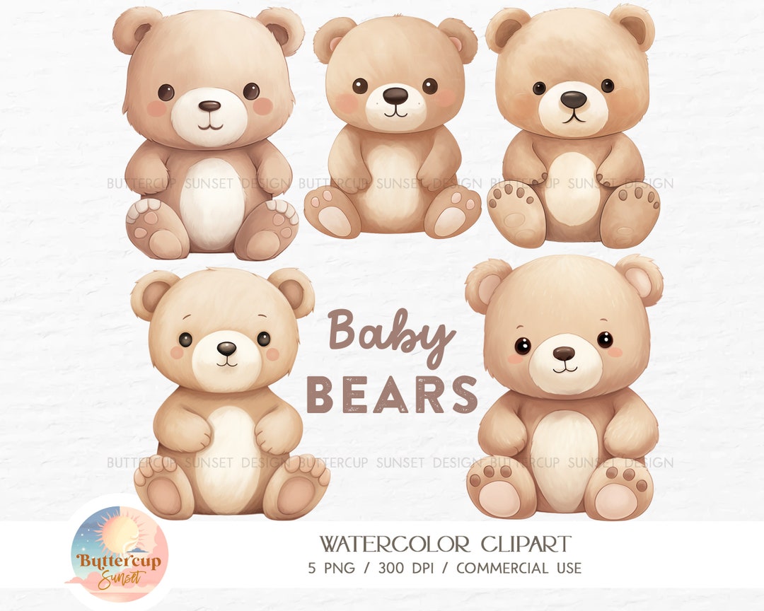 Teddy Bear Clipart: We Can Bearly Wait Baby Shower Bear Birthday (PNG ...