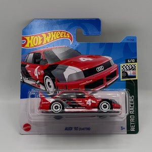 Audi 90 Quattro RED - Hot Wheels Retro Racers, Vintage diecast racecar, Legendary racetrack sedan, Collectible miniature vehicle, Gift idea