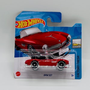BMW 507 - Hot Wheels Factory Fresh series, Diecast convertible car, Miniature red cabriolet, Rare collectible Germany made automobile