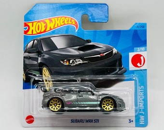 Subaru WRX STI - Importations Hot Wheels du Japon, hayon drift moulé sous pression, voiture de course miniature JDM, modèle d'exposition à l'échelle de collection, idée cadeau