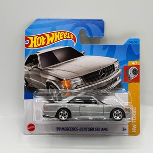 1989 Mercedes Benz 560 SEC AMG - Hot Wheels Turbo, Legendary German coupe, Mini display ready replica, Miniature car, Gift for collectors