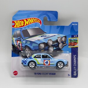 1970 Ford Escort RS1600 - Hot Wheels Rally Champs series, Legendary rally racing car, Diecast offroad automobile, Famous sports vehicle