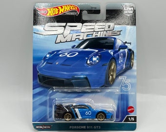 Porsche 911 GT3 - Hot Wheels Speed Machines Car Culture, Rare Premium diecast display replica, Collectible vehicle, Gift for petrol heads